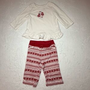 Jumping Beans Red and White Baby Outfit